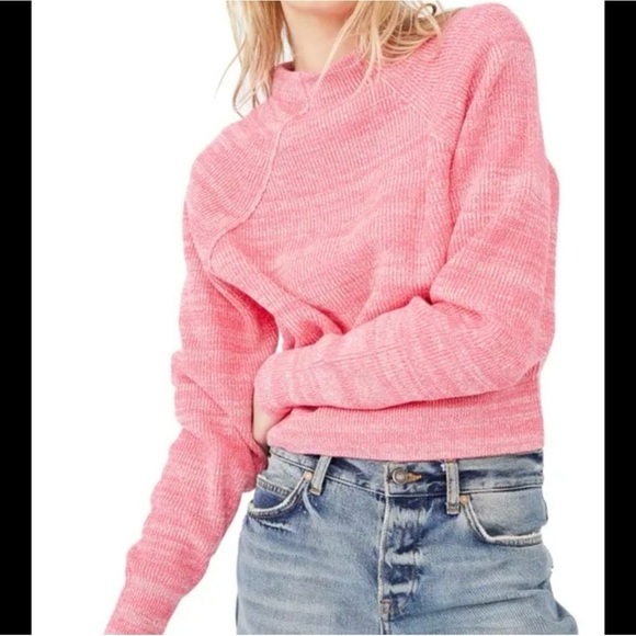 Free People Too Good Pink Pullover Knit Sweater Size XS - Picture 2 of 11